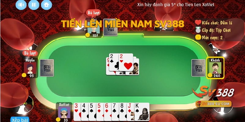 Tiến Lên miền nam tại Sảnh Game Bài SV388